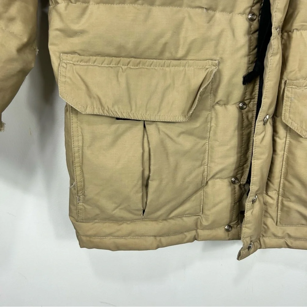 REI VINTAGE tan goose down puffer coat